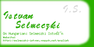 istvan selmeczki business card